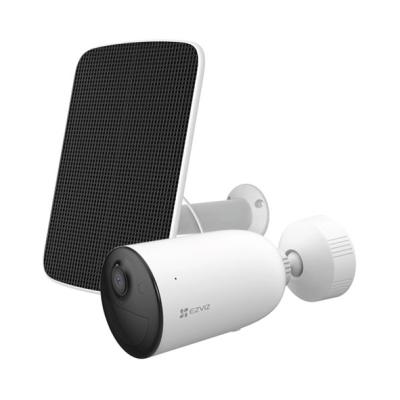 EZVIZ CS-CB3/SP 3MP (2K) - Caméra Extérieure Sans Fil WiFi Batterie 5200mAh + Panneau Solaire - Vision Nocturne Couleur & IR - IA Détection Humains - Sirène & Audio Bidirectionnel - Étanche IP65 - Vidéosurveillance Pro