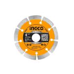 INGCO DMD011152 - Disque à Tronçonner Diamant 115 x 22.2mm - Segment 7.5mm pour Béton & Brique - Coupe à Sec et à Eau pour Meuleuse D'angle