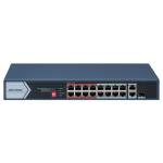 Hikvision DS-3E0318P-E/M(C) - Switch PoE 18 Ports (16 Ports PoE 130W + 1 Uplink Gigabit + 1 Combo RJ45/SFP) - Mode Longue Portée 300m - Isolation VLAN & VIP Port - Protection Surtension 6kV - Réseau Vidéosurveillance Pro