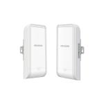 Hikvision DS-3WF1000-EI-2N - Pont Radio Sans Fil Extérieur CPE Wi-Fi 2.4GHz 300Mbps Portée 1km - Bridge PTP/PTMP Appairage Auto - Alimentation PoE - Étanche IP65 - Transmission Vidéosurveillance Pro