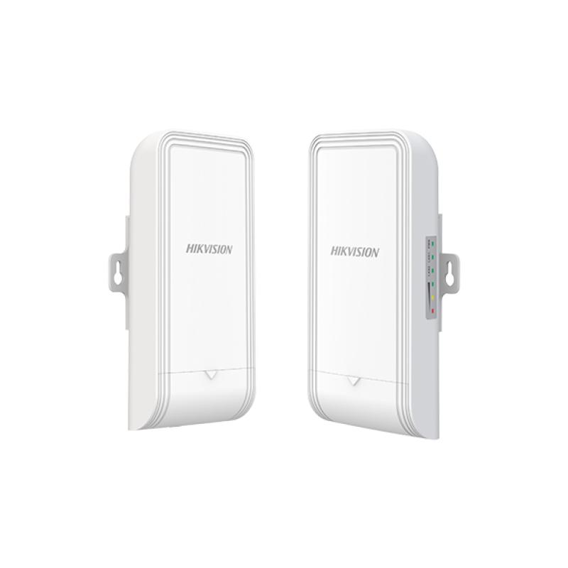 Hikvision DS-3WF1000-EI-2N - Pont Radio Sans Fil Extérieur CPE Wi-Fi 2.4GHz 300Mbps Portée 1km - Bridge PTP/PTMP Appairage Auto - Alimentation PoE - Étanche IP65 - Transmission Vidéosurveillance Pro