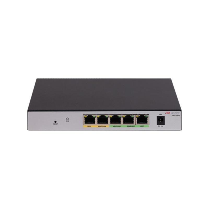 Routeur VPN Gigabit Multi-WAN Hikvision DS-3WG105G-SI - Load Balancing & Failover - 5 Ports Gigabit (Jusqu'à 4 WAN/LAN) - IPsec/L2TP/OpenVPN - Pare-feu SPI & QoS Vidéo - Boîtier Métal Fanless - Réseau Pro