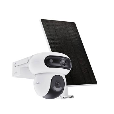 EZVIZ HB90 360° (CS-HB90/SP) - Caméra Extérieure Autonome Solaire Wi-Fi Dual Lens 4MP+4MP - Double Objectif - Vision Nocturne Couleur - IA Humain/Véhicule - MicroSD 512Go - IP65 Pro