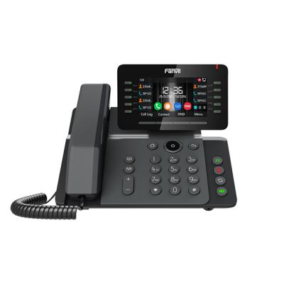 FANVIL V65 - Téléphone IP Professionnel 20 Lignes SIP - Écran Couleur 4.3" Inclinable - Wi-Fi & Bluetooth - Double Port Gigabit - Audio HD Opus & PoE - Post Entreprise Pro