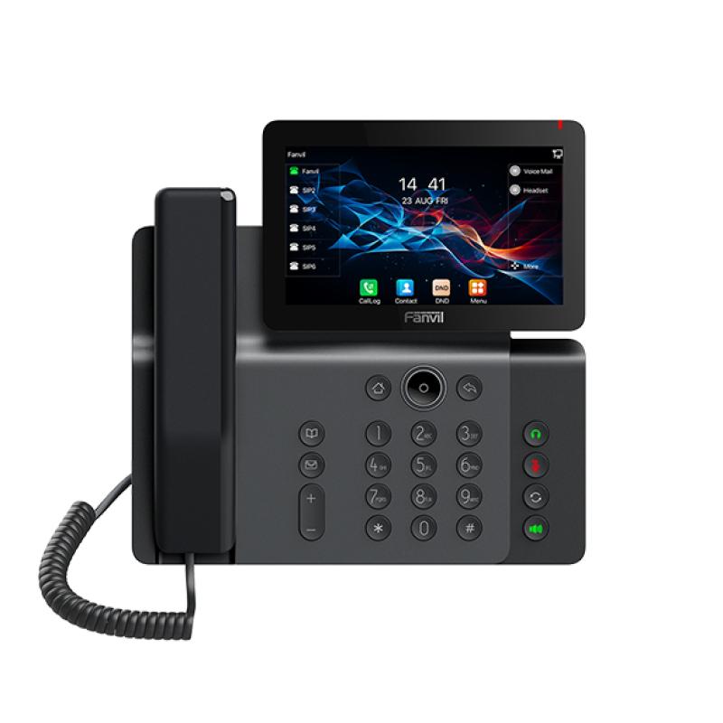 FANVIL V66 - Téléphone IP Smart 20 Lignes SIP - Écran Couleur Tactile 4.3" - Android - Wi-Fi Dual Band & Bluetooth - Double Gigabit - Audio HD Opus & PoE - Poste Entreprise Pr