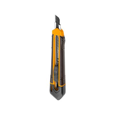 INGCO HKNS110925 - Cutter Professionnel à Molette 9x80mm - Lame Acier SK4 - Longueur 140mm - Verrouillage par Vis de Sécurité & Guide Inox
