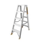 INGCO HLAD01051 - Échelle Aluminium Double Face 2x5 Marches - Charge Max 150kg - Escabeau Double Accès Pliant 1.21m - Marches Antidérapantes