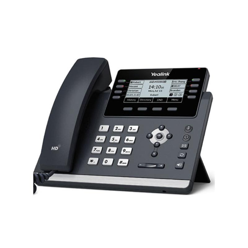 Yealink SIP-T43U Téléphone IP Professionnel 12 Comptes SIP - Écran 3.7", Dual Port Gigabit PoE, Audio HD